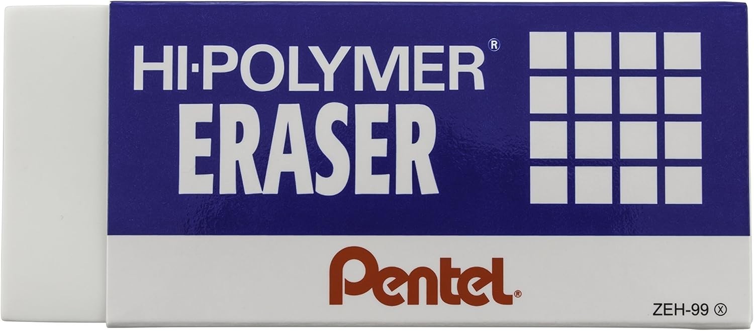 Durable 6-Pack Hi-Polymer Block Erasers with Protective Sleeve for Clean Work