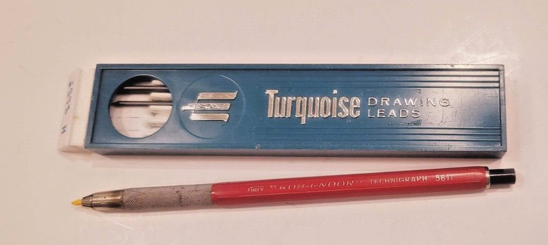 KOH-I-NOOR Technigraph 5611 Red Mechanical Pencil Lead Holder Drafting