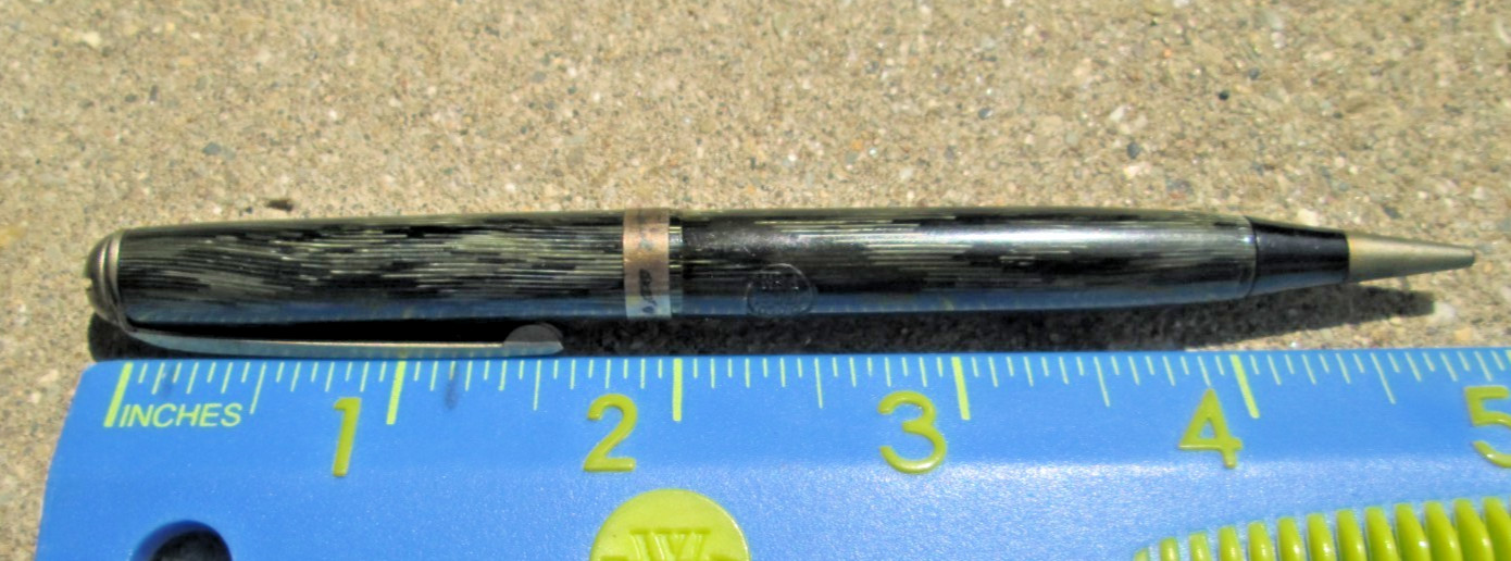 Small Fry Gold Medal Brand Black Celluloid Mechanical Pencil No Advertising