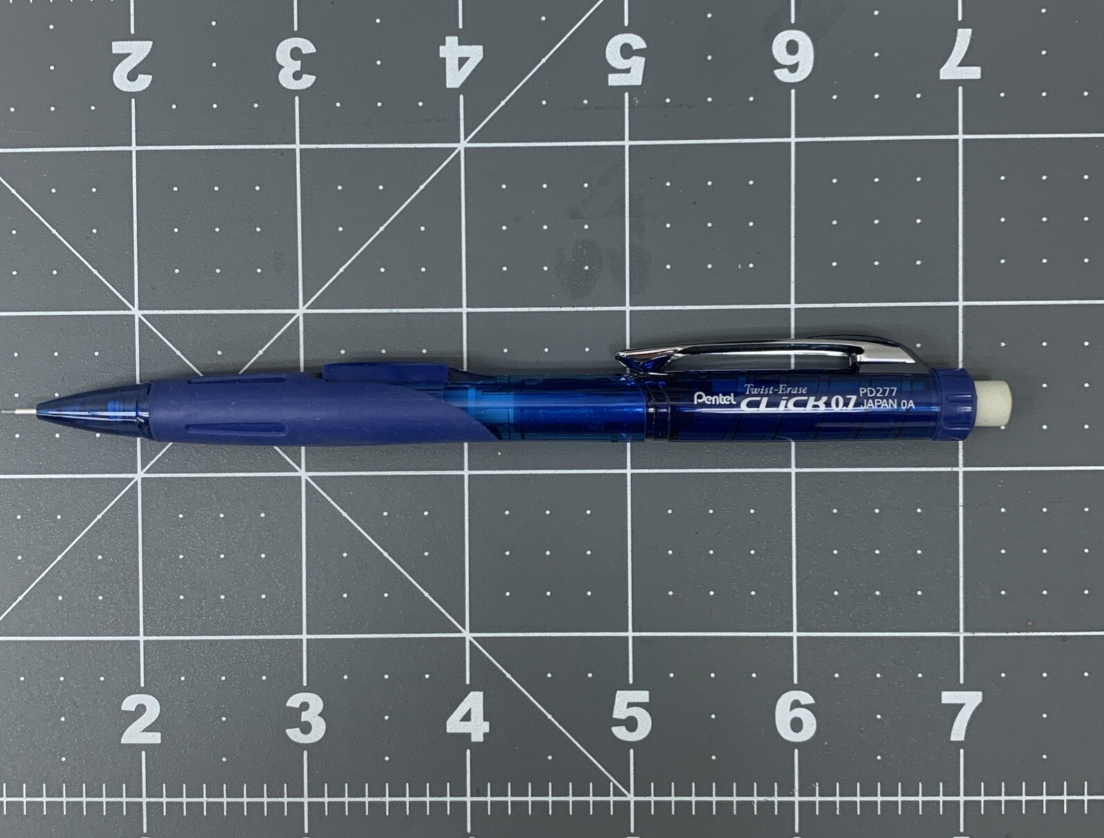 Vintage Pentel Twist-Erase PD277 Mechanical Pencil 0.7 mm Blue Drafting Drawing