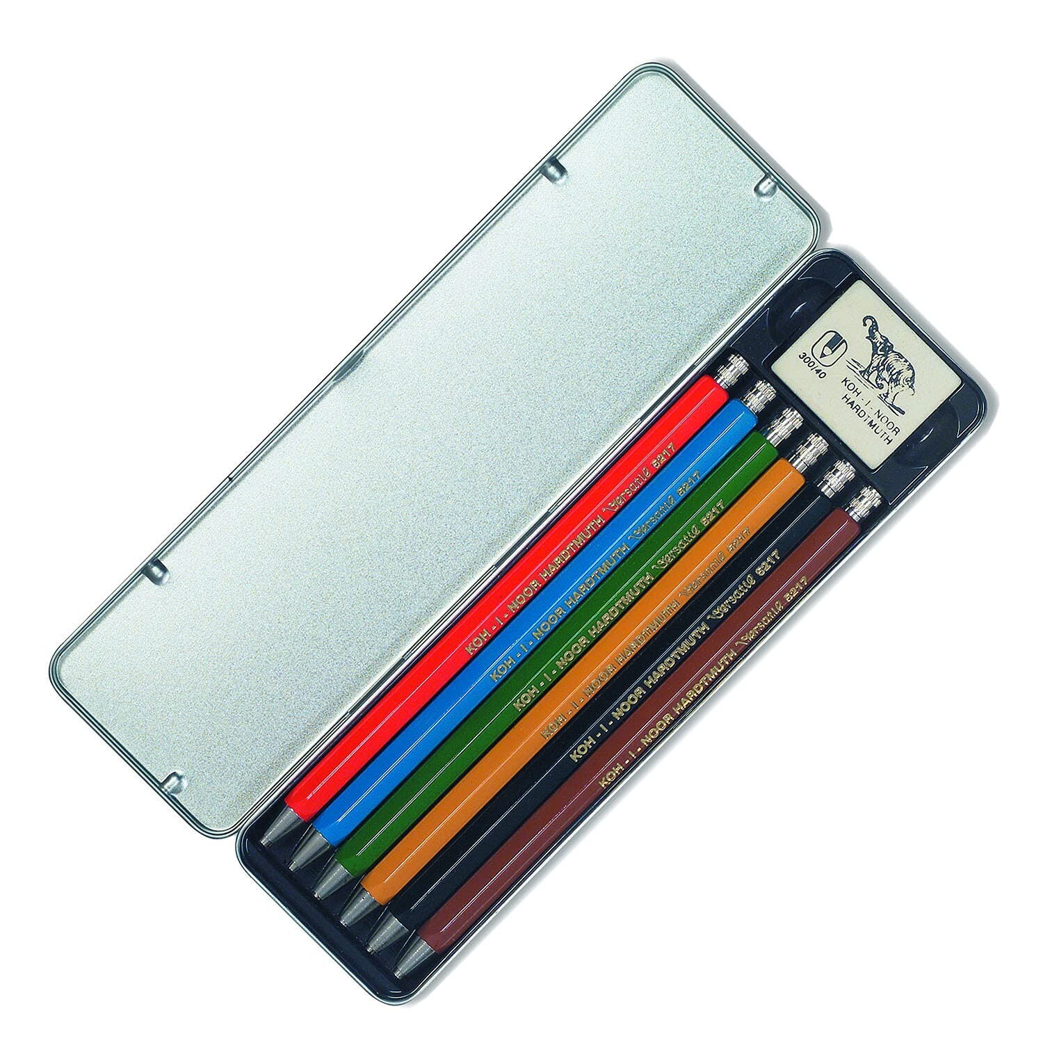 Koh-I-Noor Mechanical Pencils (Set of 6), Green/Red/Yellow 1 Count (Pack of 6)