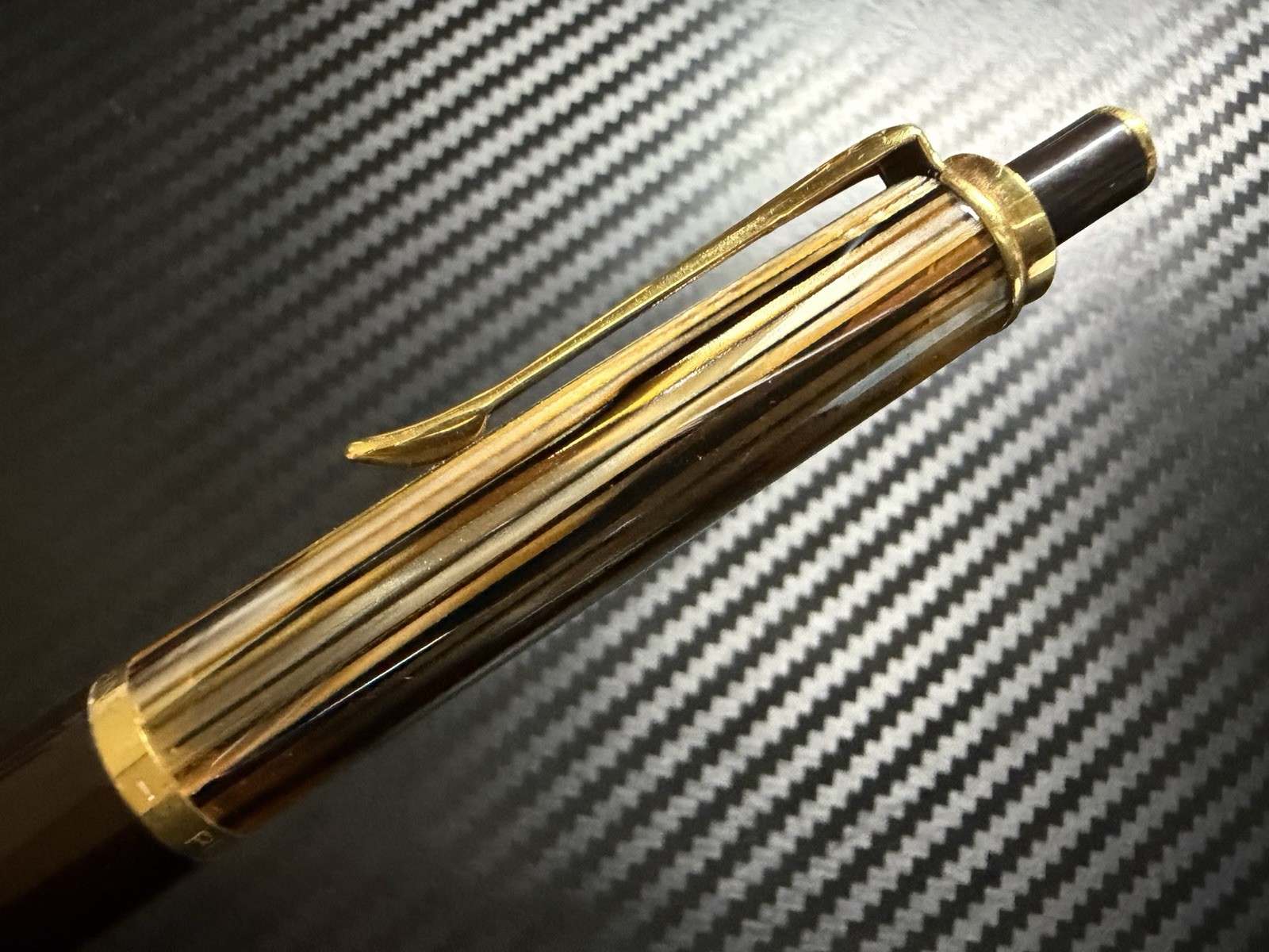 Pelikan W.-Germany D400 Brown Stripe 0.5mm Mechanical Pencil excellent