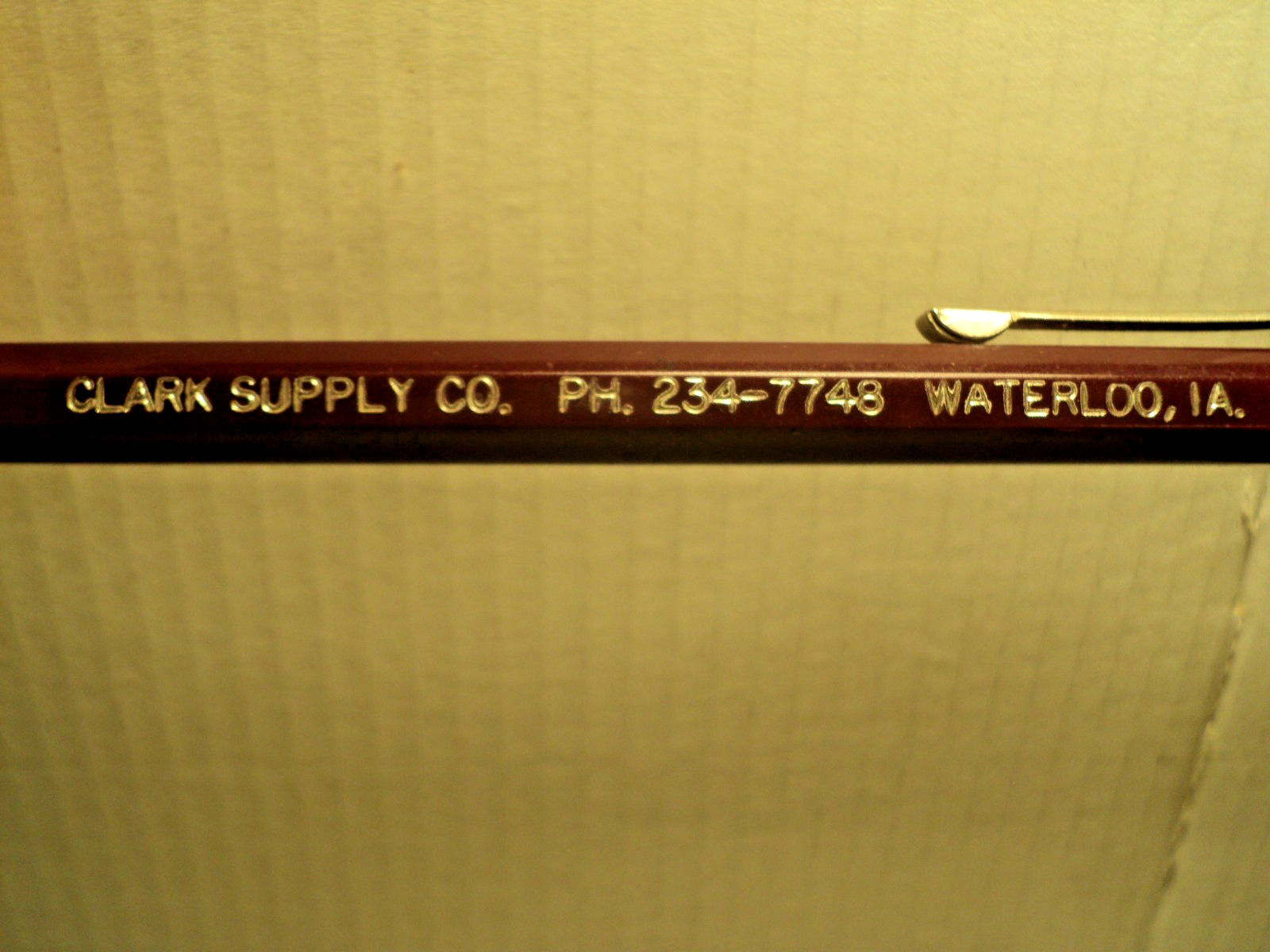 Vintage Durolite Mechanical Pencil Clark Supply Co Waterloo IA 5-5/8″ Long USA A