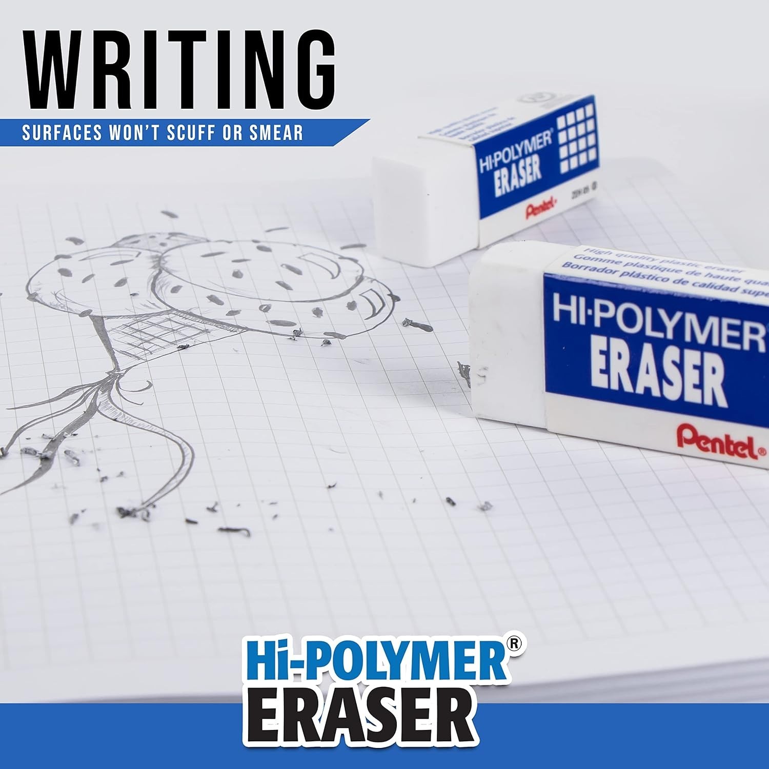Versatile Writing Erasers 36 Count – Perfect for Home, School, and Work