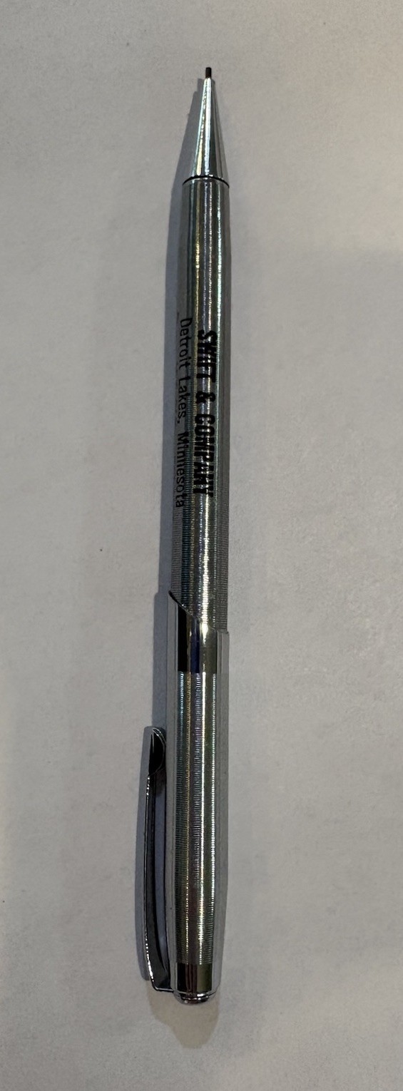 Vintage Ritepoint Mechanical Pencil Swift & Company Advertisement Silver Tone