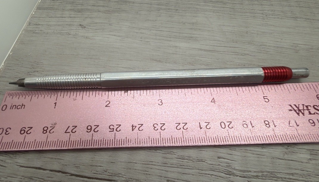 Vintage Drafting Eberhard Faber Microtomic 607 Mechanical Pencil Metal USA.