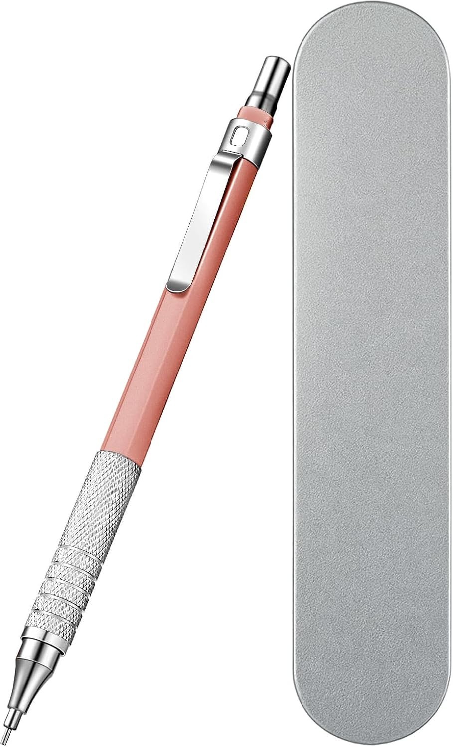 Mechanical Pencil with Metal Grip 0.5mm 12 HB Lead Refills Precision Writing