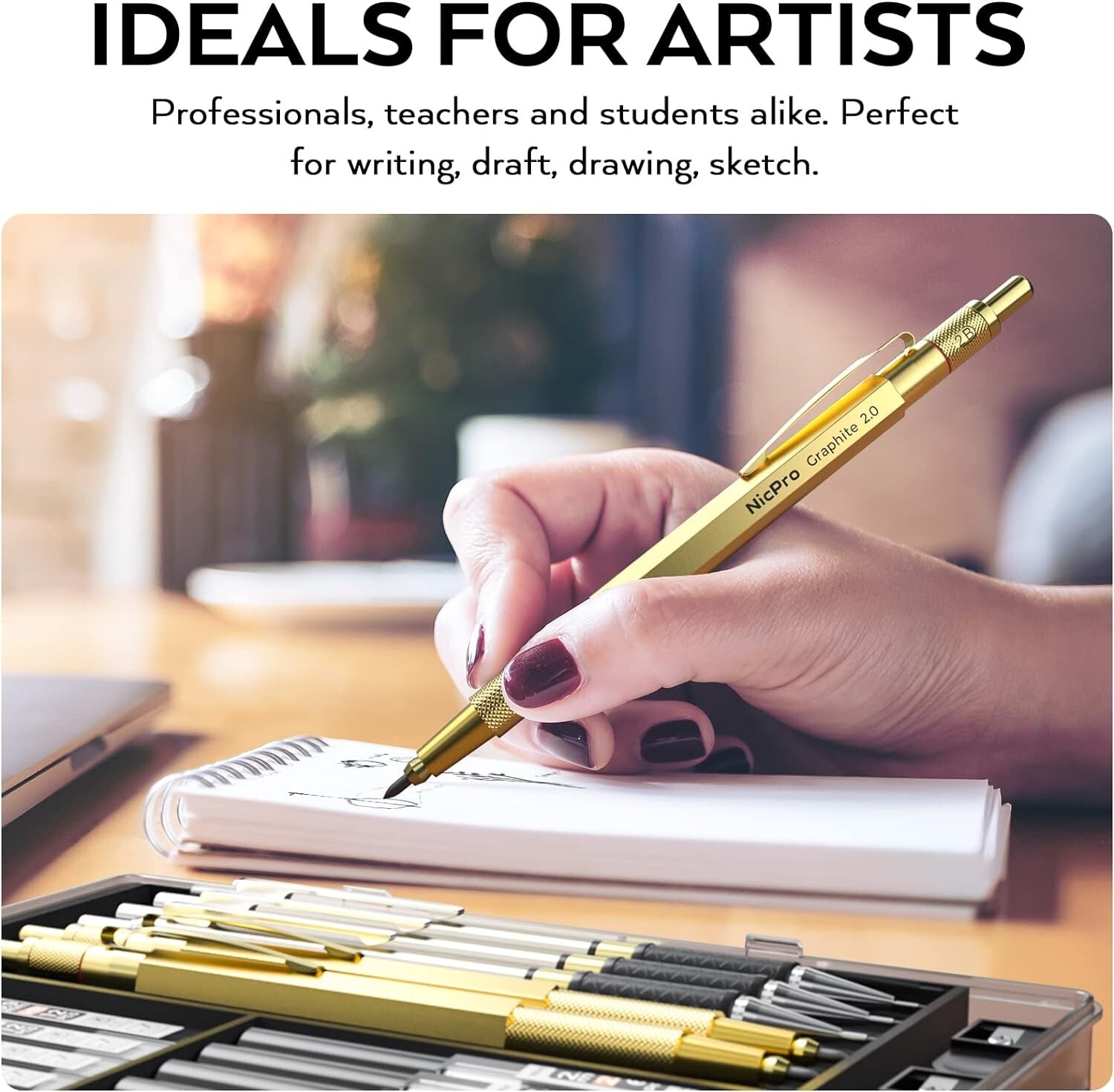 Mechanical Pencils – 27 Piece – 0.5mm, 0.7mm, 0.9mm – Lead Refills – Erasers