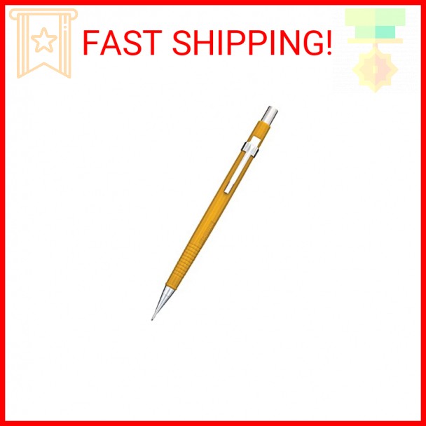 Pentel P209G Sharp Mechanical Drafting Pencil, 0.9 mm, Yellow Barrel
