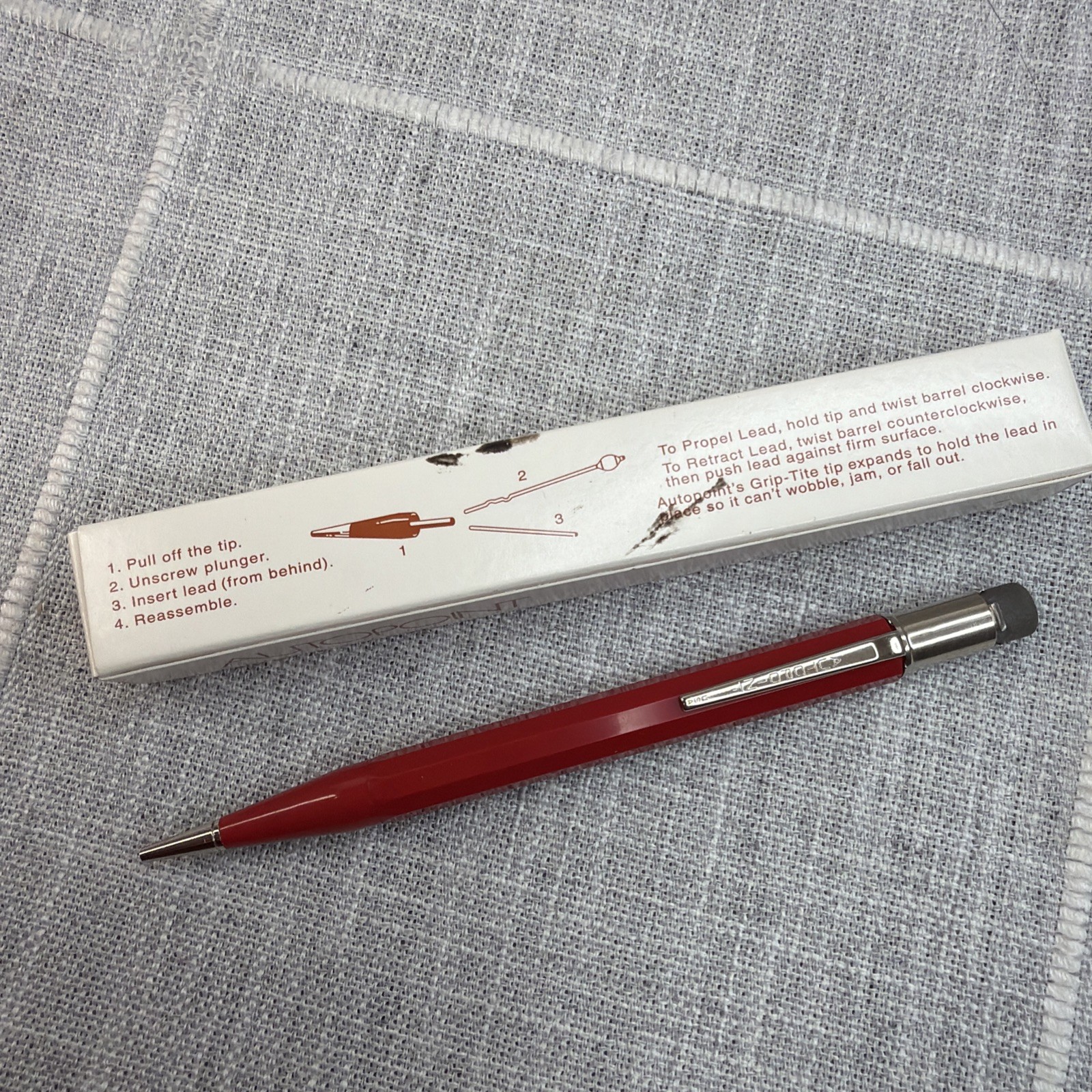 Auto Point Mechanical Pencil Jumbo Red All American .9 mm IN BOX