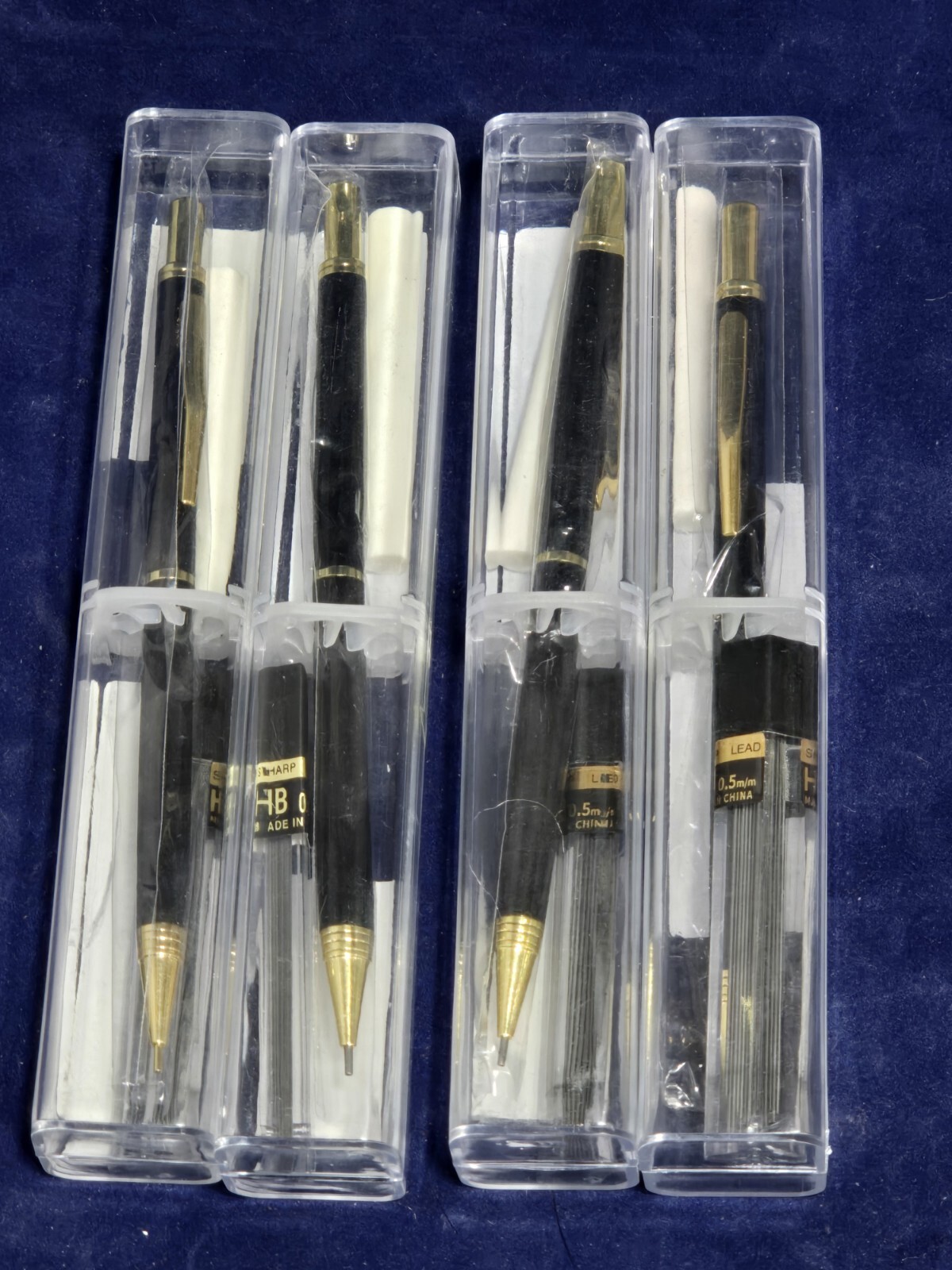 4 New Nice Metal Mechanical Automatic Pencils, Continuous Refill ~ 0.5mm