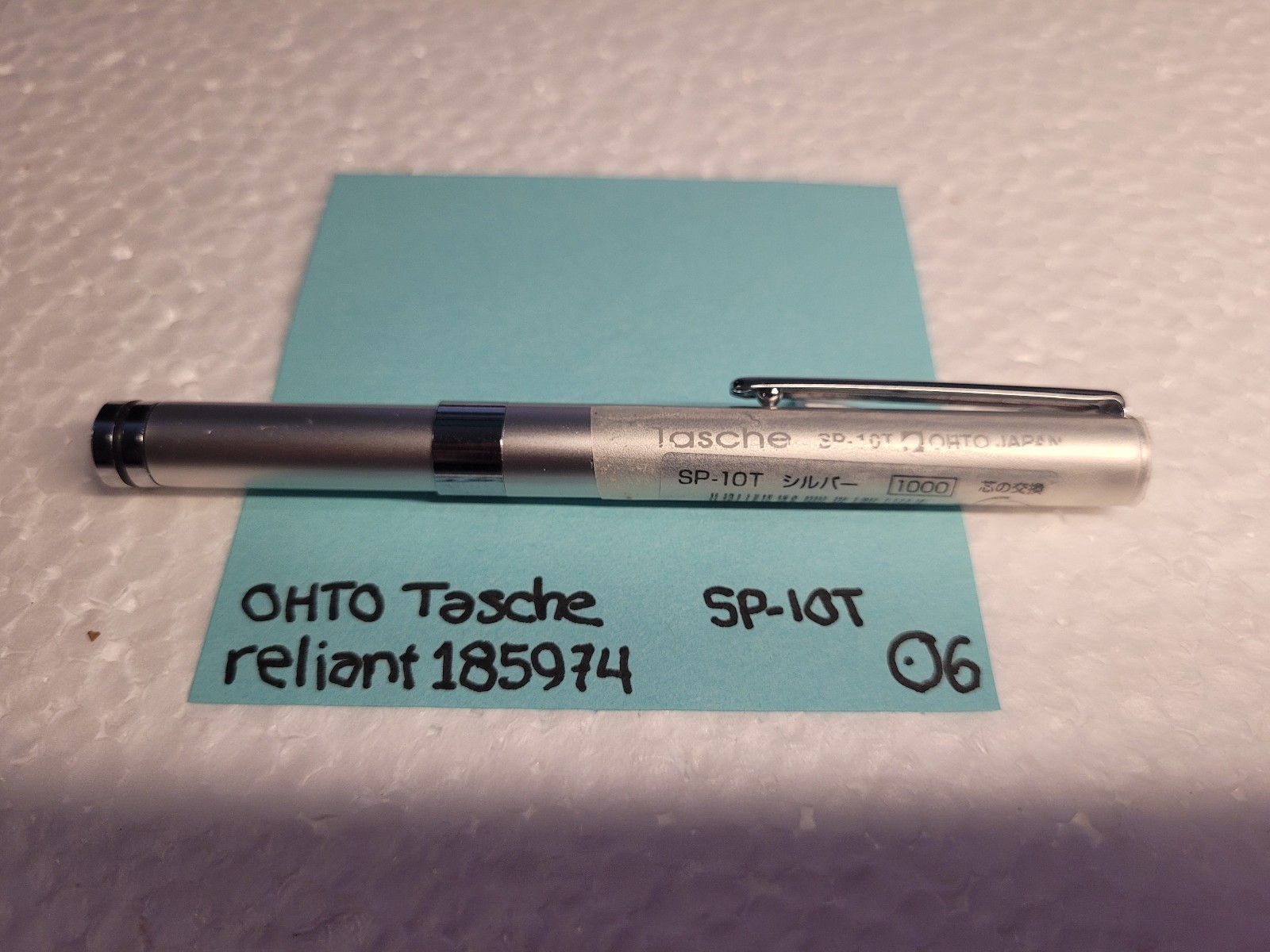 OHTO SP-10T Tasche 0.5mm Mechanical Pencil Silver Discontinued NOS EDC O-Ring
