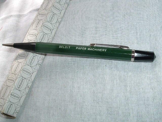Vintage Green Autopoint Mechanical Pencil Beloit Machinery New in Box