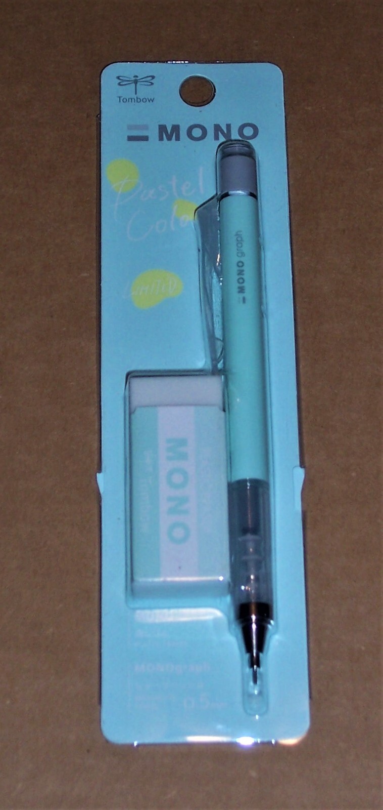 Tombow Monograph 0.5mm & Mono Eraser Pastel Color Mint Green Pack PPA-242C