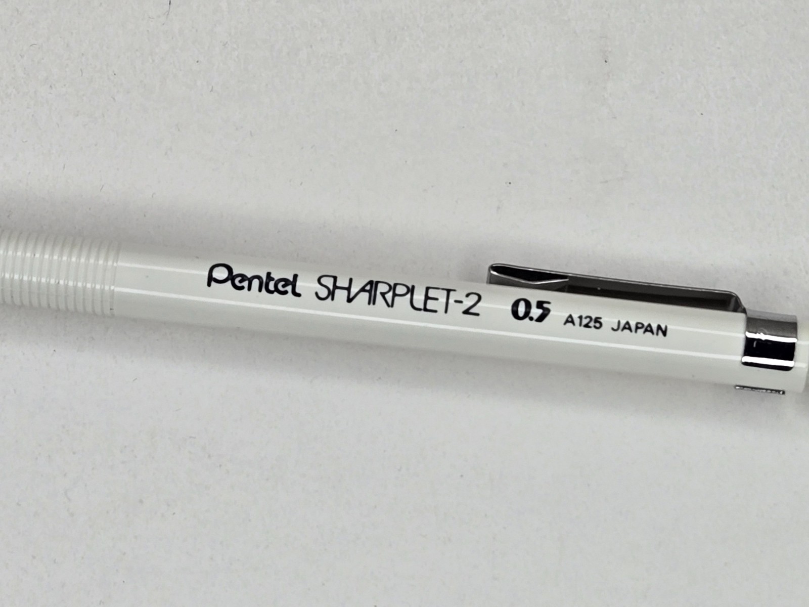 White PENTEL SHARPLET-2 ~ 0.5 mm Lead ~ A125 Japan ~ NEVER USED ERASER!!