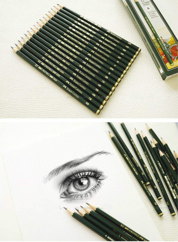 Faber-Castell Castell 9000 Graphite Pencils, 8B 1 Count (Pack of 12),
