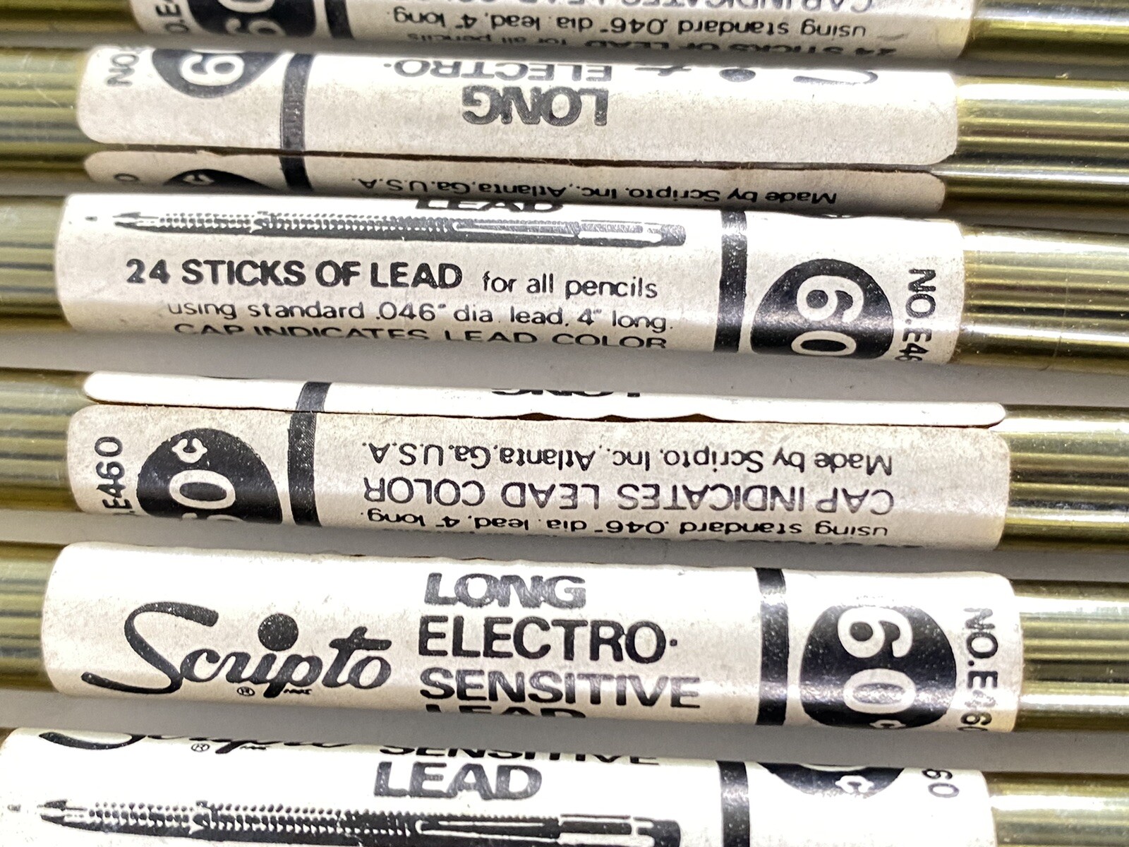 NOS Scripto E460 Long Electro Sensitive Lead (12) One Dozen original box! .046