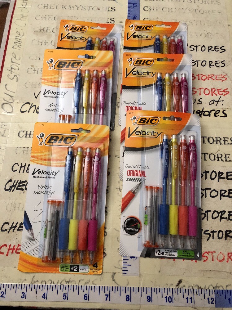 6X BIC Velocity Original Mechanical Pencil, Medium Point (0.7mm), 4-Count