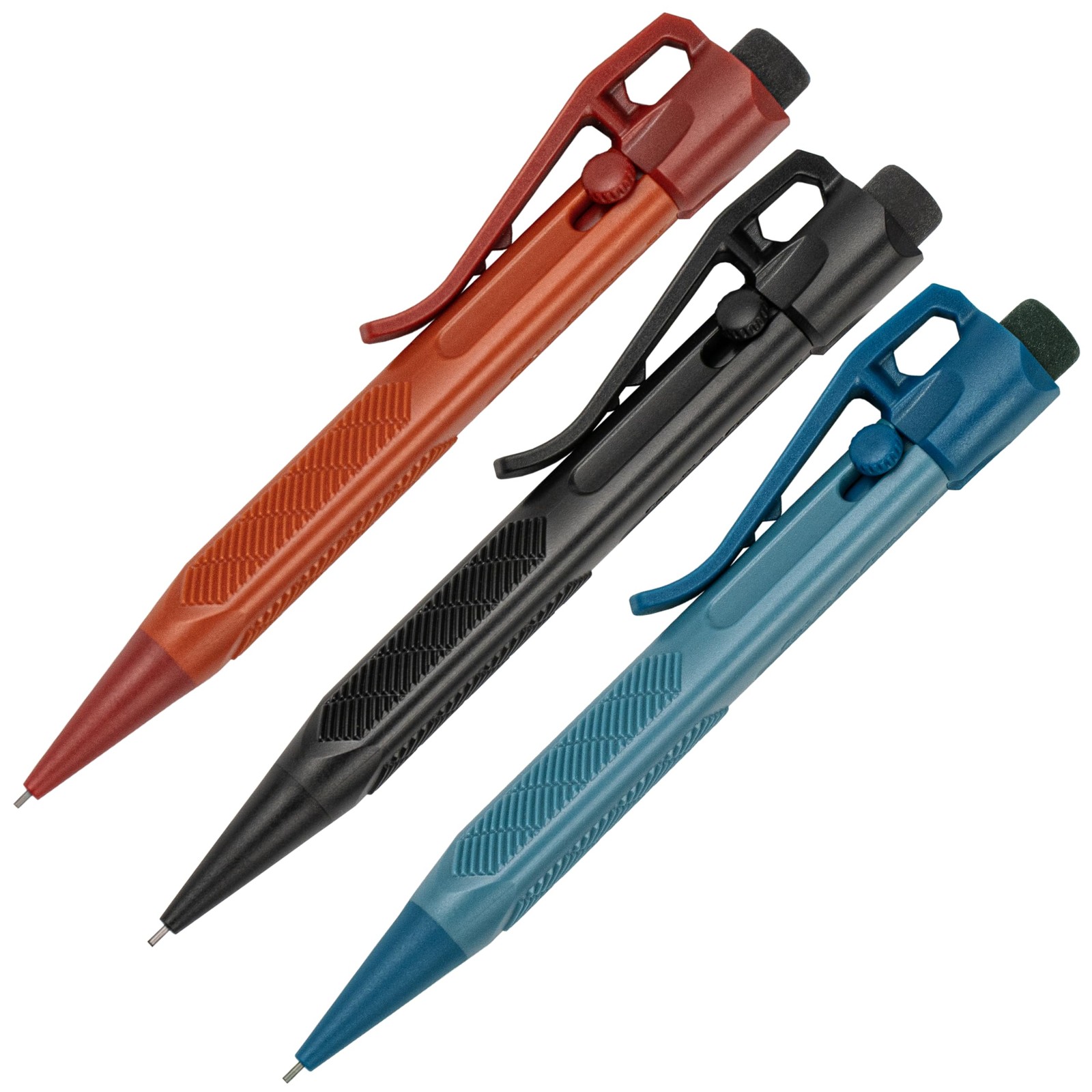 Durable Weatherproof Mini Slide-Click Mechanical Pencil, 3 Pack (No. ZED14)