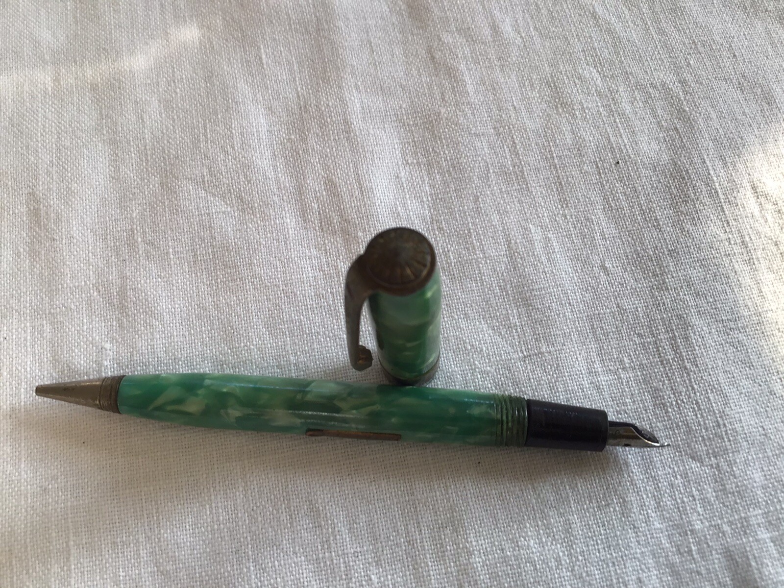 VTG Arnold Combination Mechanical Pencil and Lever Fill Fountain Pen