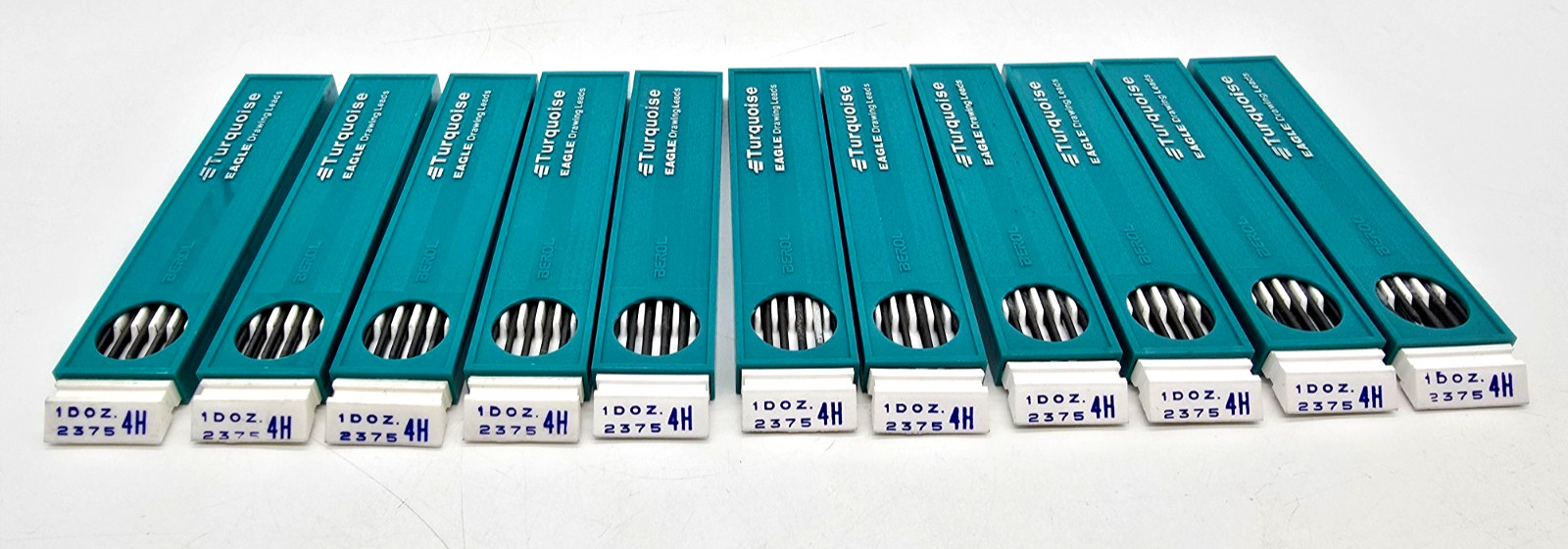 11 Dozen Berol Eagle Turquoise Drawing Leads – 2375 4H – 121 Total NEW NOS