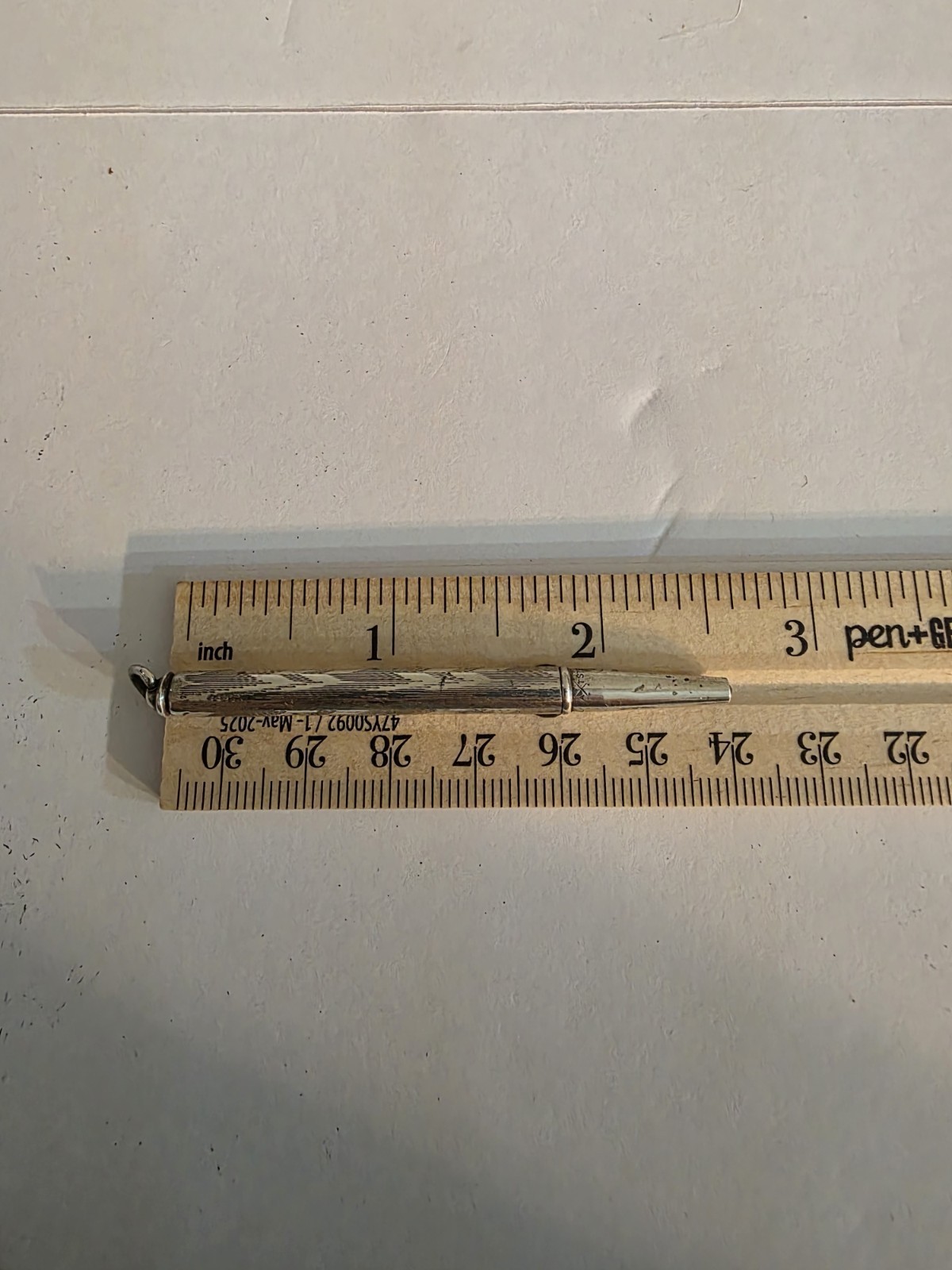 Vintage “AXT” Sterling Silver, Ring Top, 2.5″ Twist Pencil, Made in USA