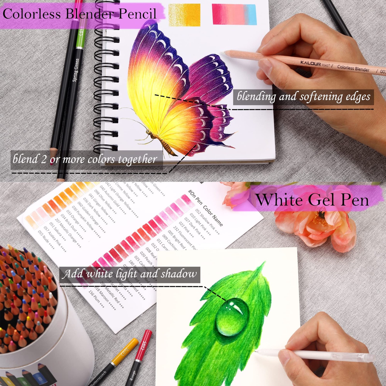 KALOUR Premium Colored Pencils,Set of 120 1 Count (Pack 120), Multicolor