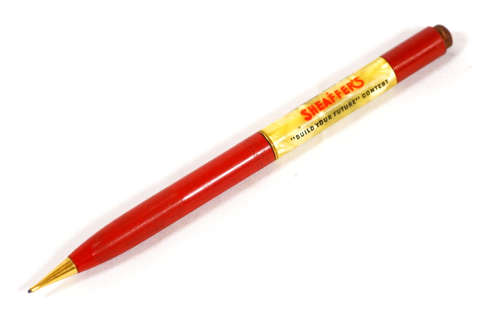 Salesman SHEAFFER’S Fineline Mechanical Pencil Red & Marbled Celluloid