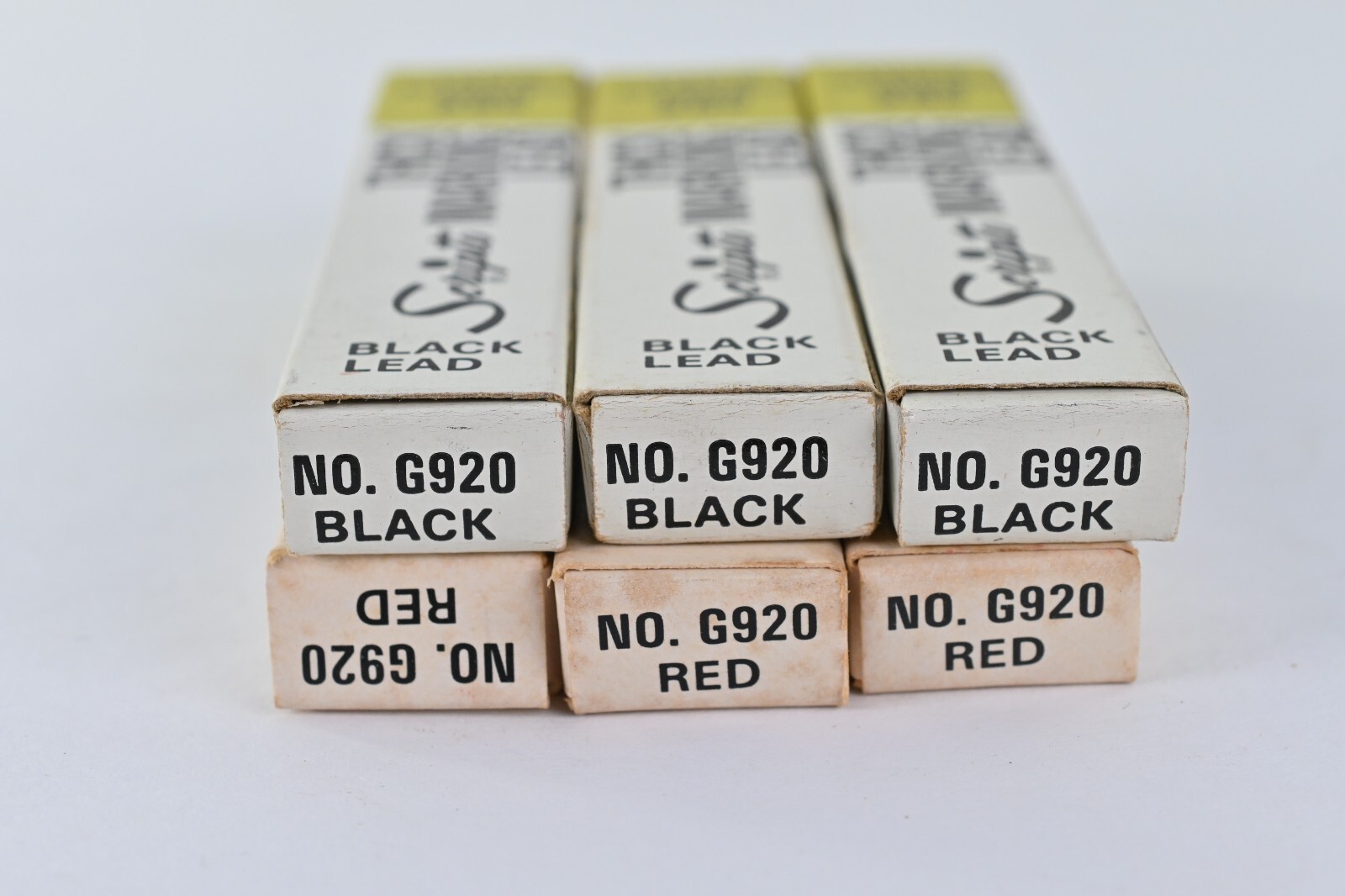 6 Vintage 4pk Scripto Thick Marking Leads No. G920 Red / Black