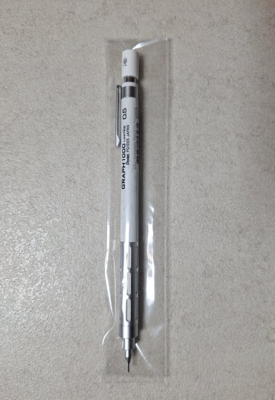 Pentel Discontinued Mechanical Pencil 0.5mm – Graph 1000 Limited 8 White Marble