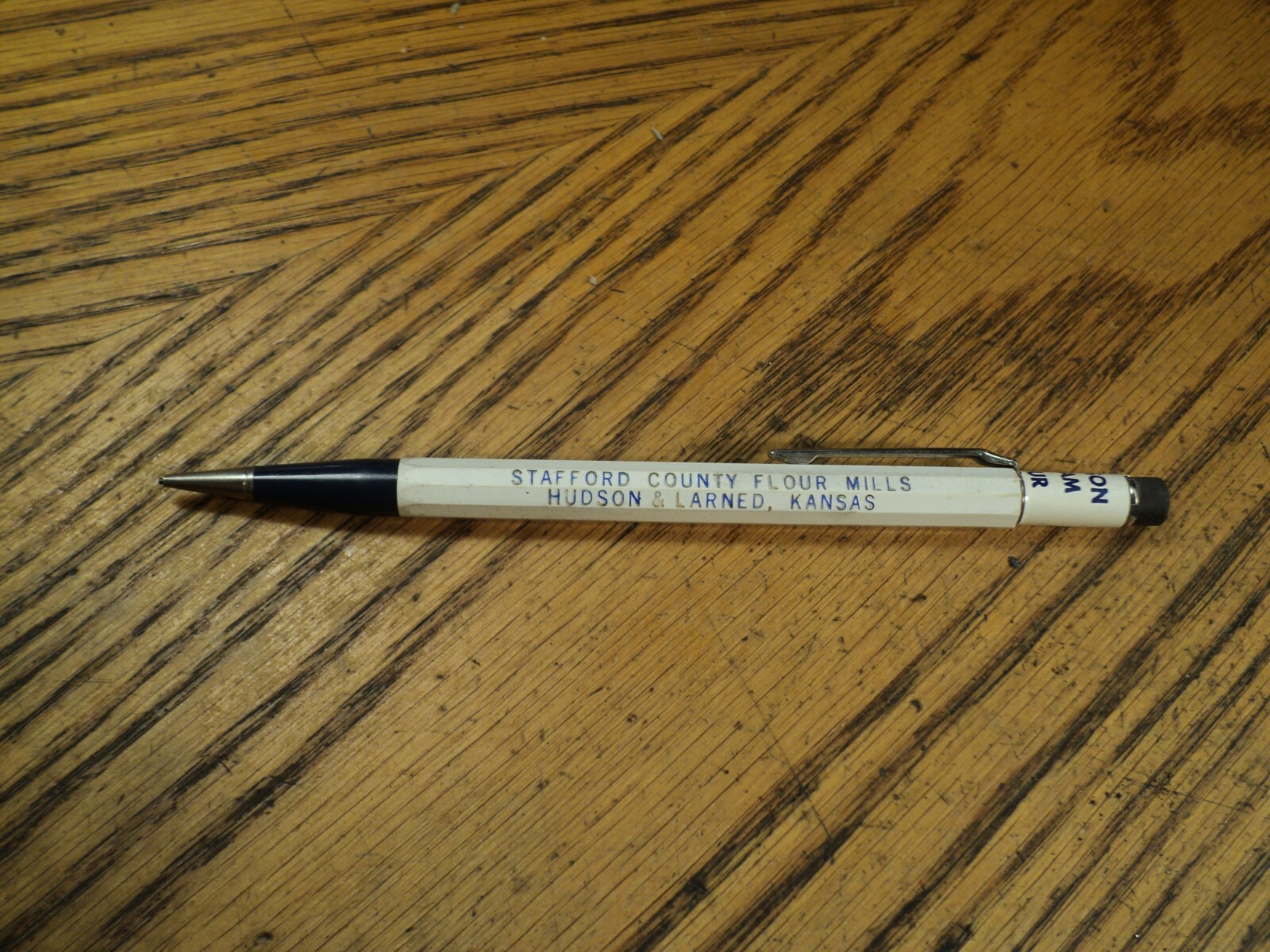 Vintage Autopoint Mechanical Pencil Stafford County Flour Mills Hudson Larned