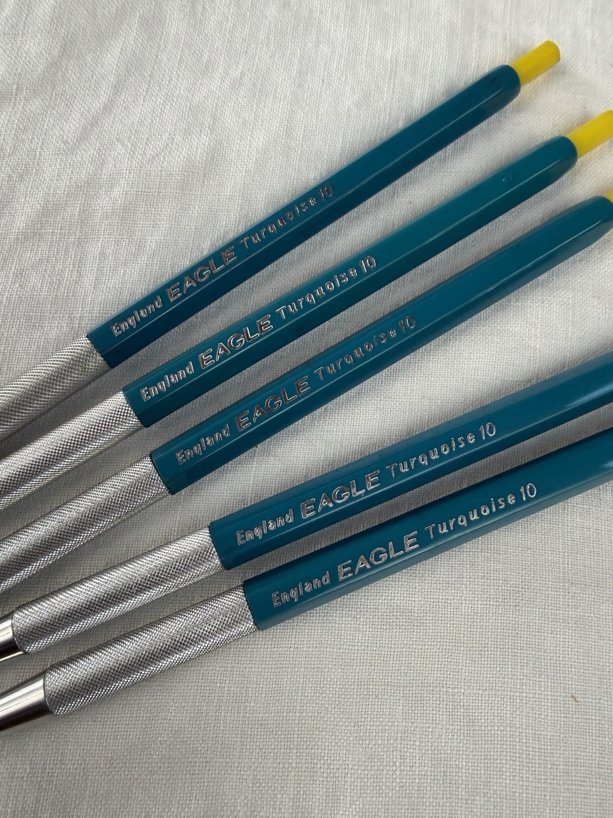 Vintage Eagle Turquoise 10 Mechanical Clutch Lead Drafting Pencils England LOT