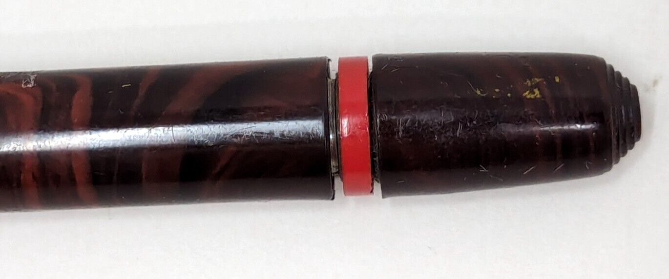 Vintage B&B St Paul Redipoint Black & Red Mottled Twist Mechanical Pencil M24