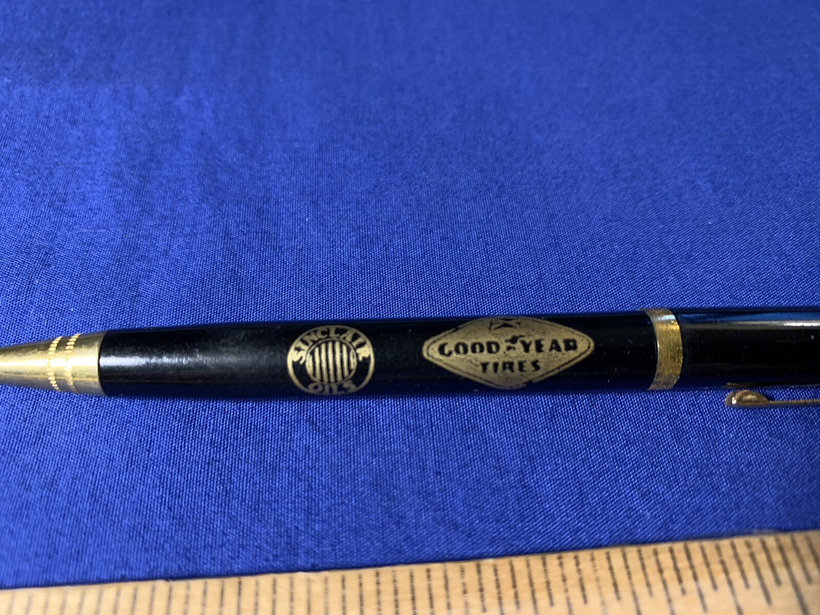 1950’s Lead Mechanical Pencil Boseck Oil Co Griswold Iowa Sinclair Oil Goodyear