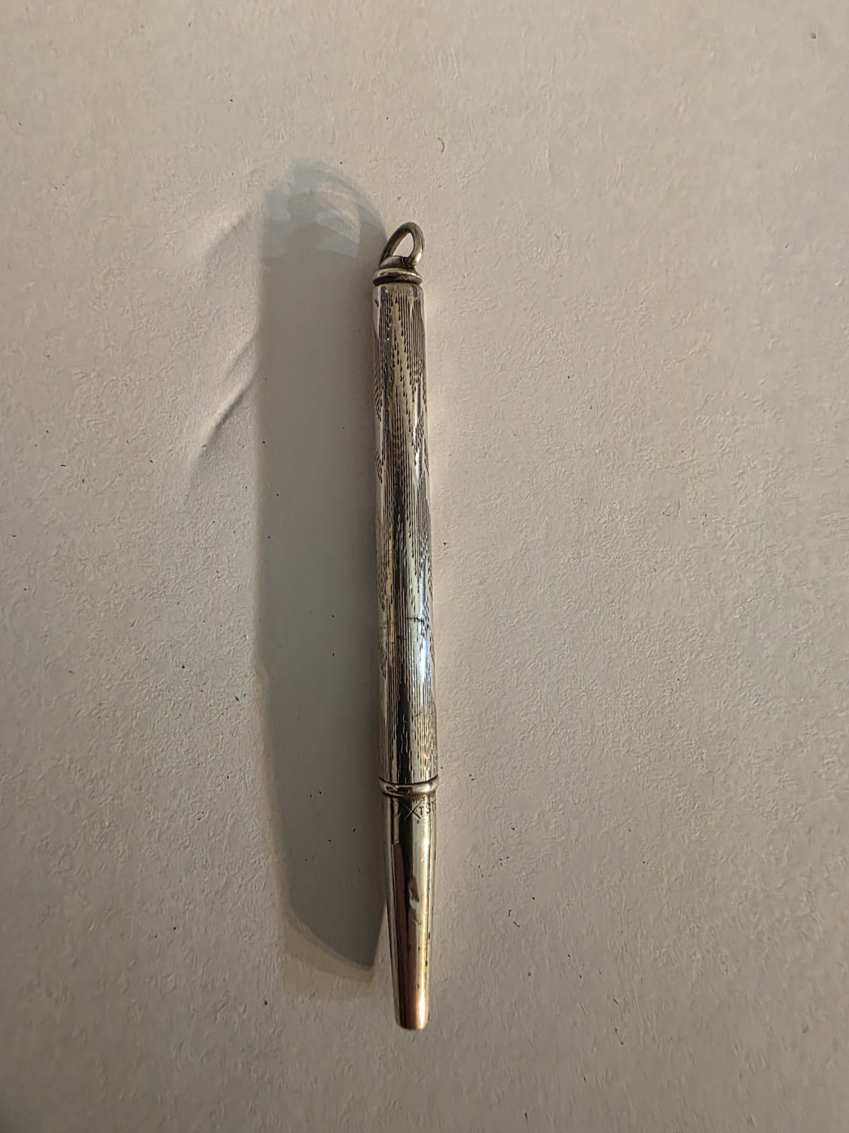 Vintage “AXT” Sterling Silver, Ring Top, 2.5″ Twist Pencil, Made in USA