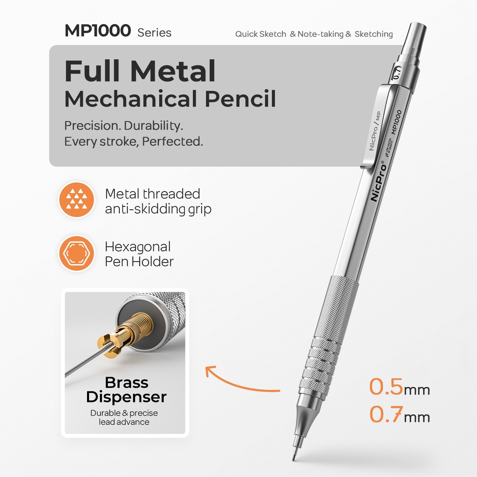 Nicpro 22PCS Metal Mechanical Pencil Set – Art & Drafting