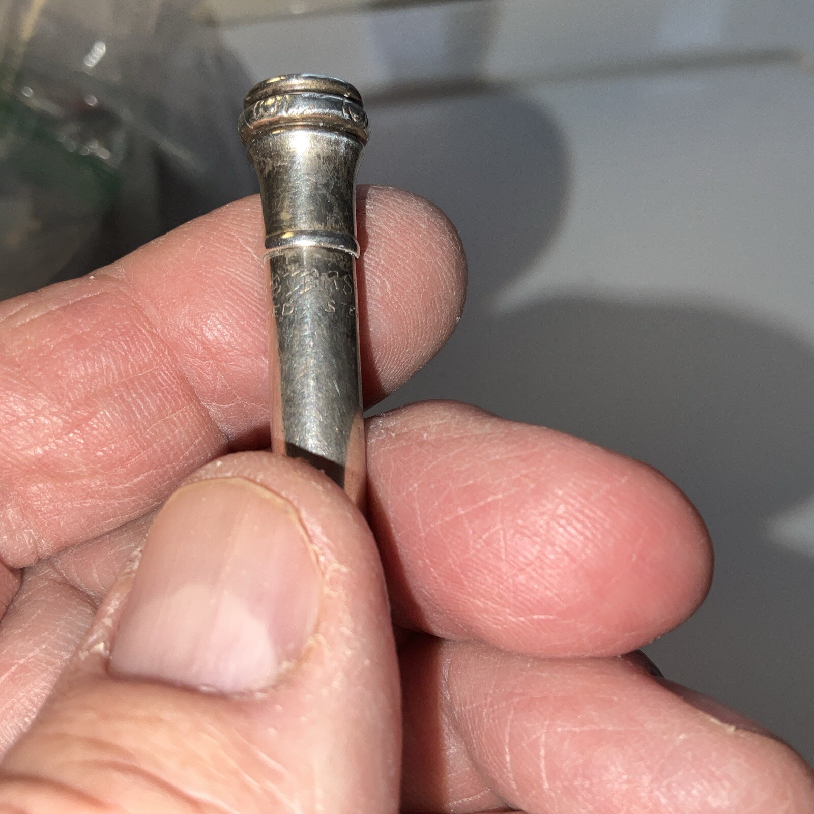 Vintage Wahl Eversharp Ring Top Floral Sterling Silver Mechanical Twist Pencil.