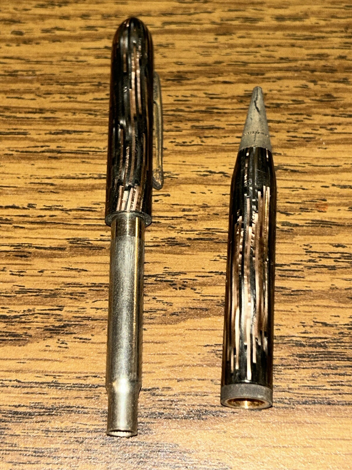 Antique Conklin Copper / Brown Striated Mechanical Pencil Chicago
