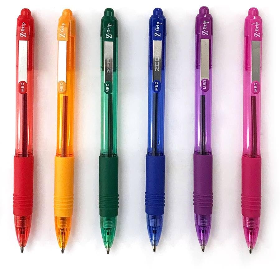 Z-Grip Writing Set, Retractable Medium Point Ballpoint 18 Pen Pencil Black A