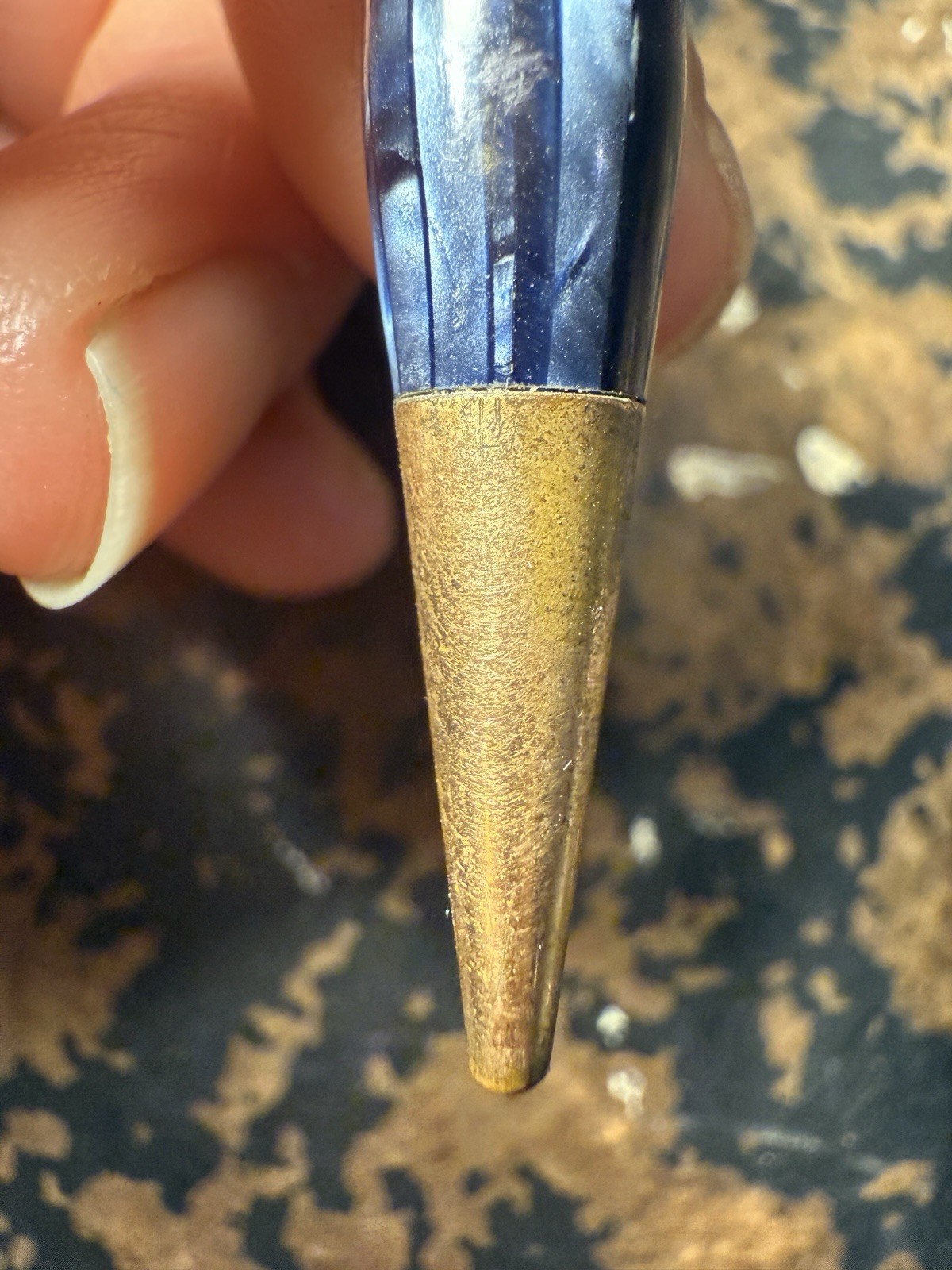 vintage wahl eversharp push Top Gold Blue Black Pearl Mechanical pencil READ