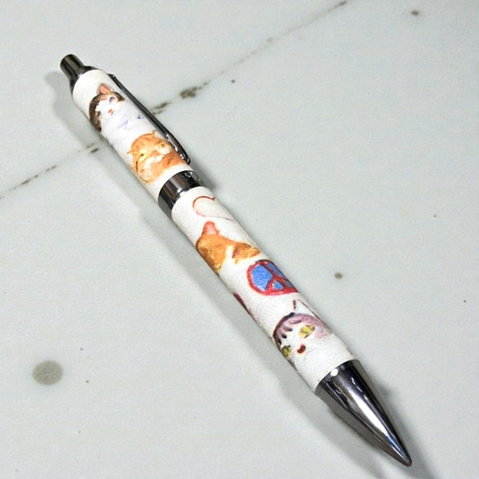 Sailor Manhattaner’s Leather Wrapped Mechanical Pencil Cat Face Mint