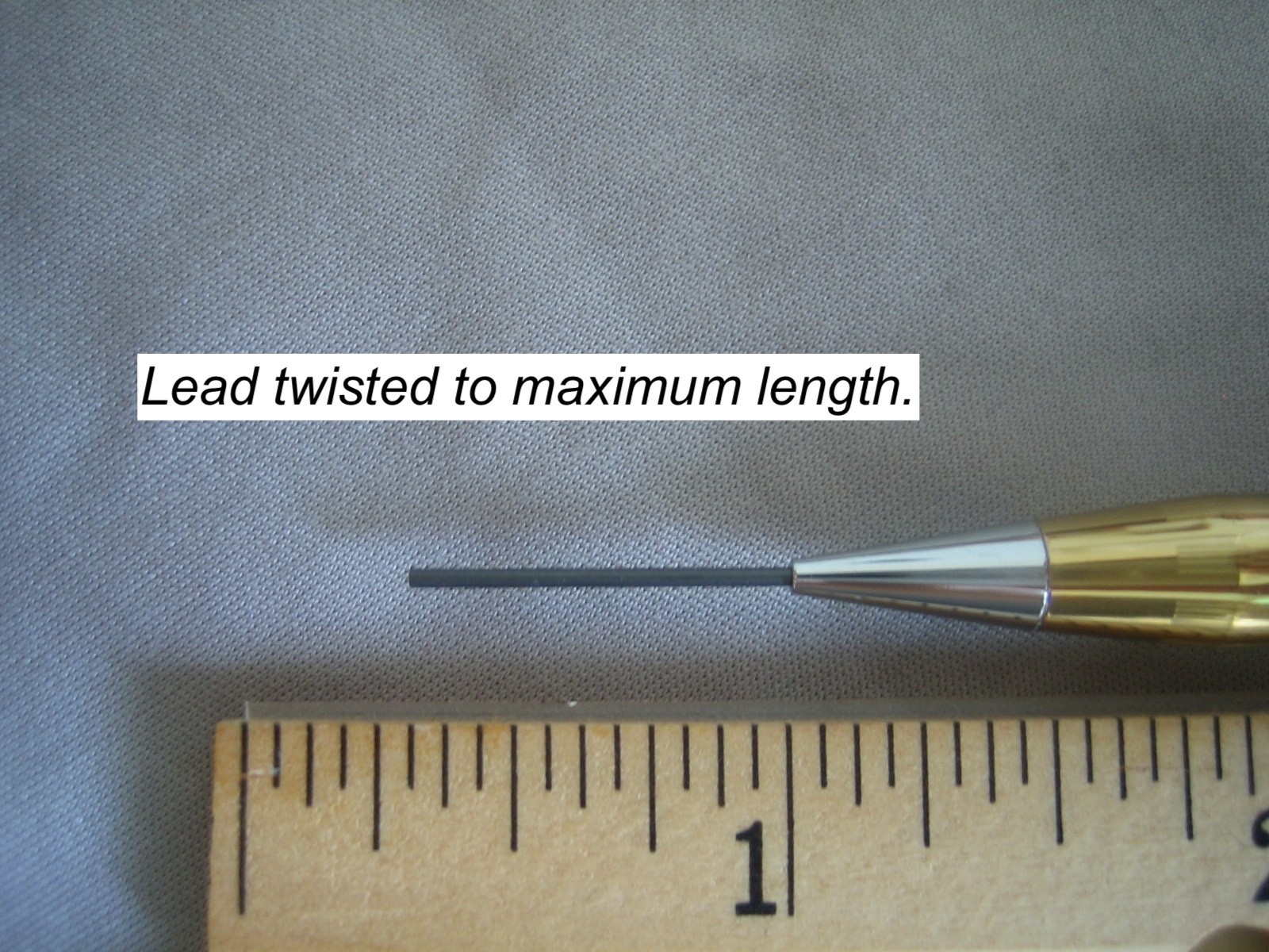 Gold filled color metal Twist Mechanical Pencil, 1.0 mm lead