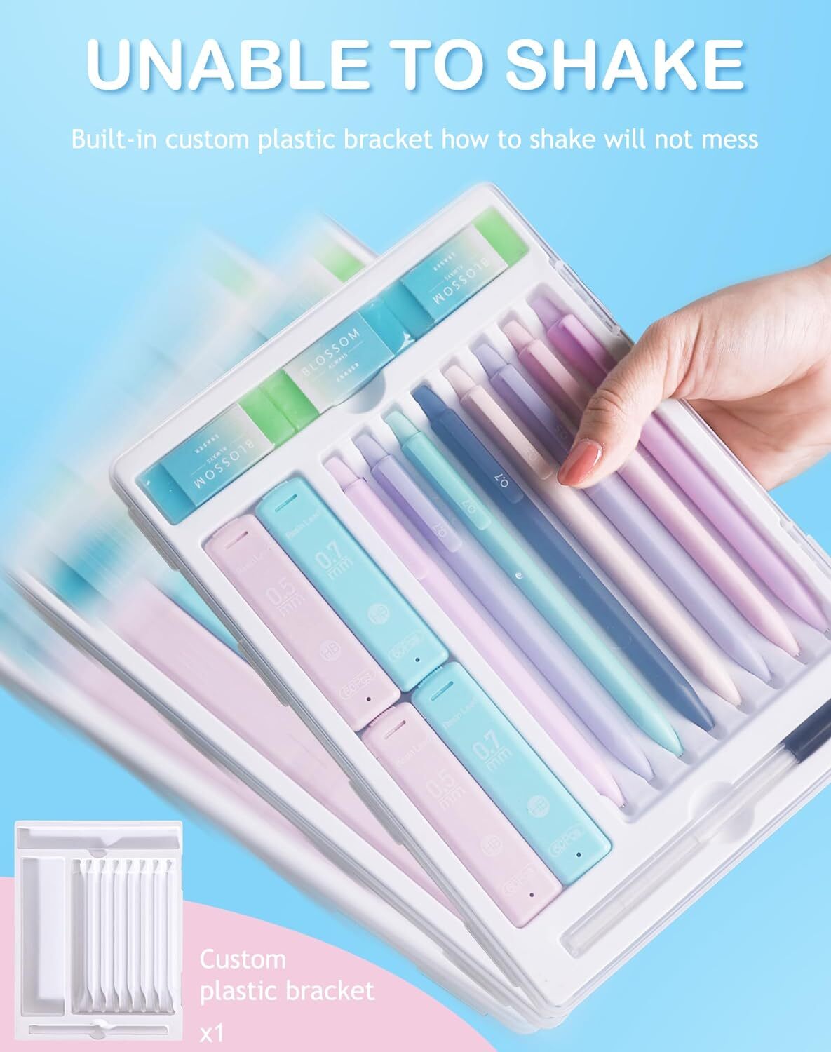 20PACK Mechanical Pencil, 8Pcs 0.5 0.7mm Pencils 0.5/0.7mm, Pink