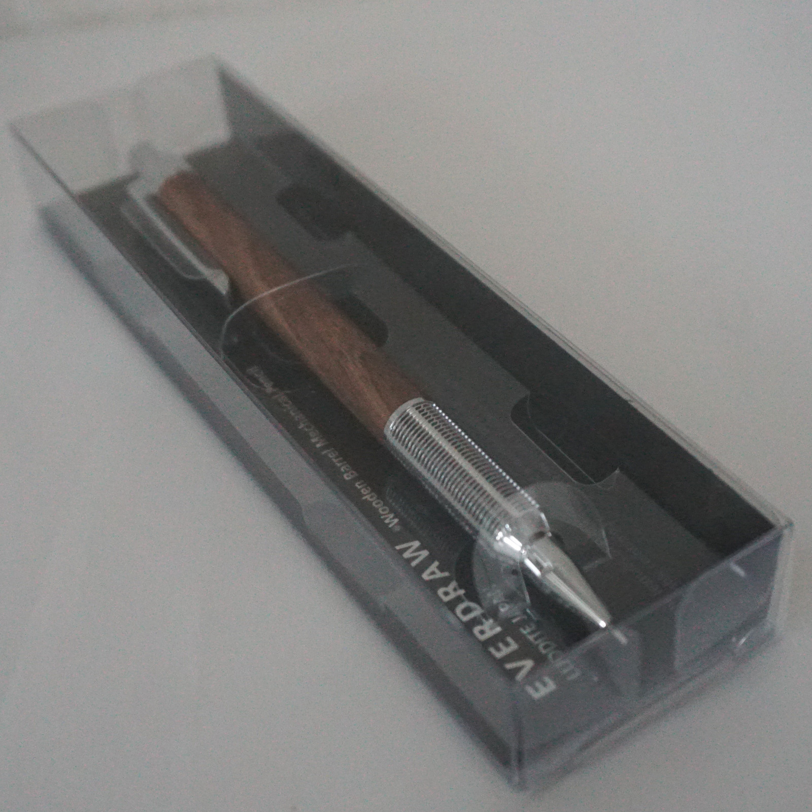 Luddite EverDraw Wooden Barrel Drafting Mechanical Pencil – Silver & cherry wood