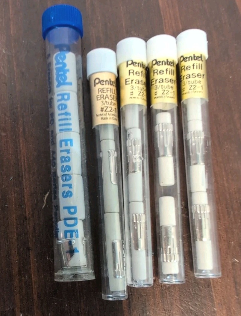 REFILLS vtg Mechanical Pencils ERASERS & LEADS Pentel Unison 0.5mm 0.7mm