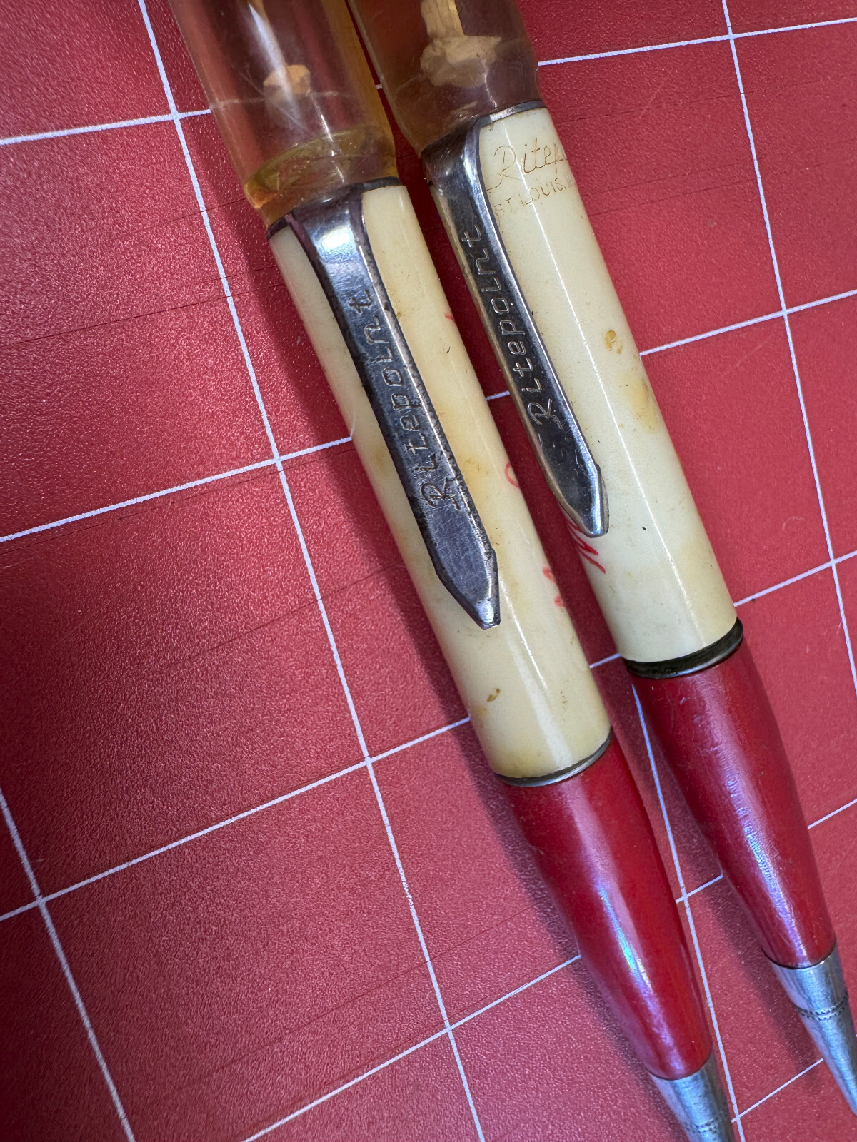 Lot of 2 Vintage Planters Mr. Peanut Mascot Advertising Mechanical Pencil