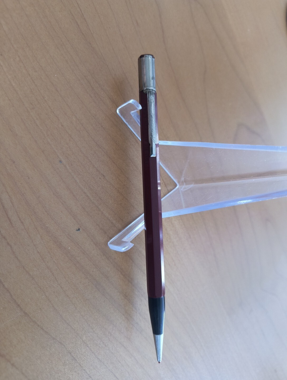 VTG 1960’s Autopoint 0.9mm For Real Thin Lead, Mech Pencil. Burgundy & Black