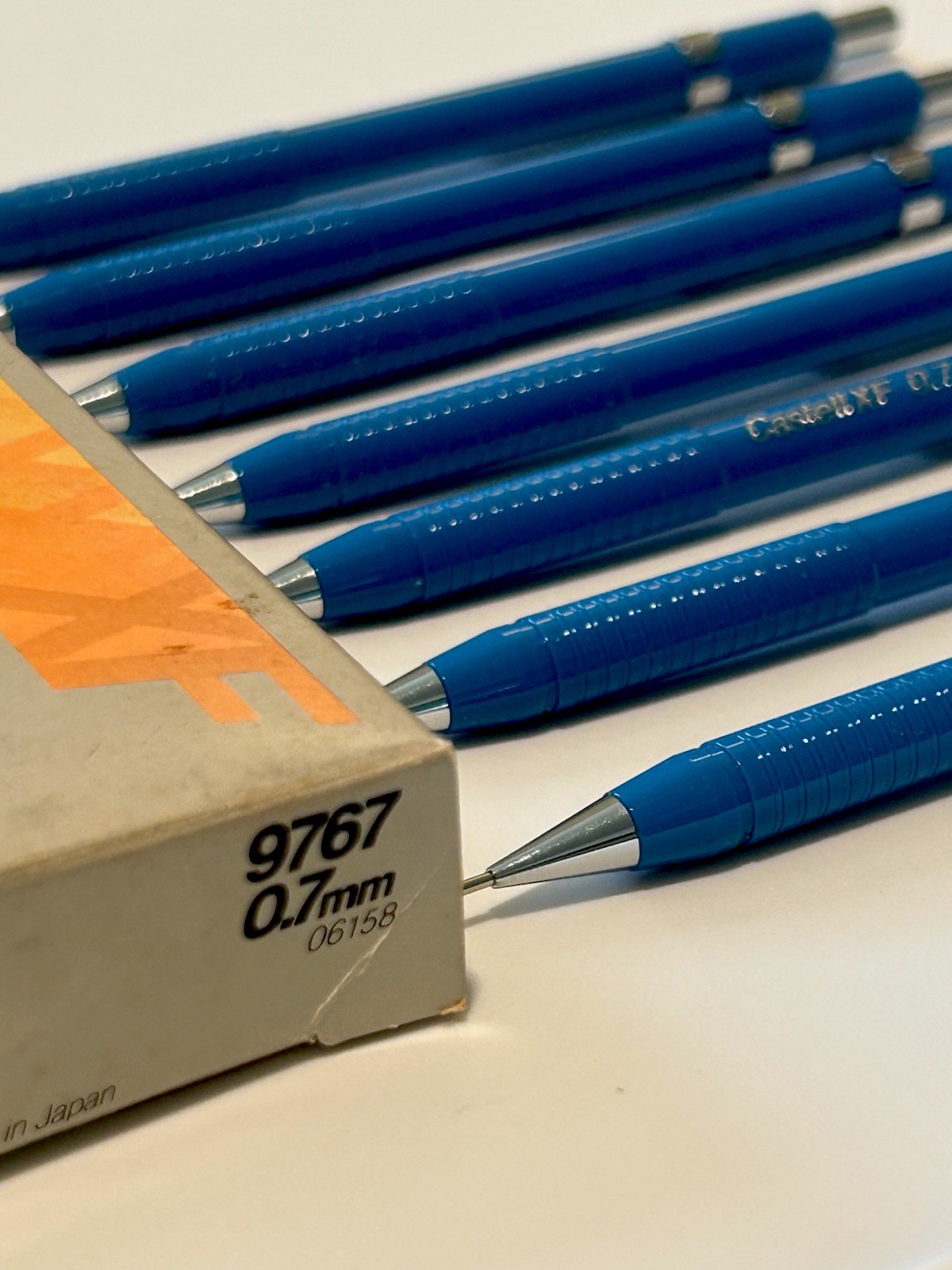 Vintage Faber Castell XF 9767 (7) Mechanical Pencils 0.7mm blue Japan