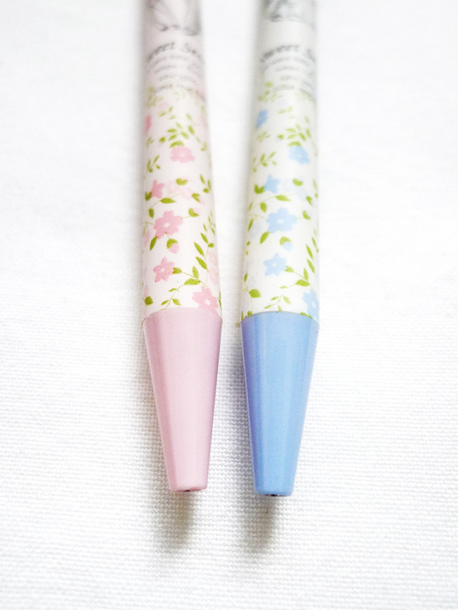 LOT 2 pc SET Floral Love SWEET SECRET 0.5 mm .5 mm Eraser Lead Pencil/Pencils