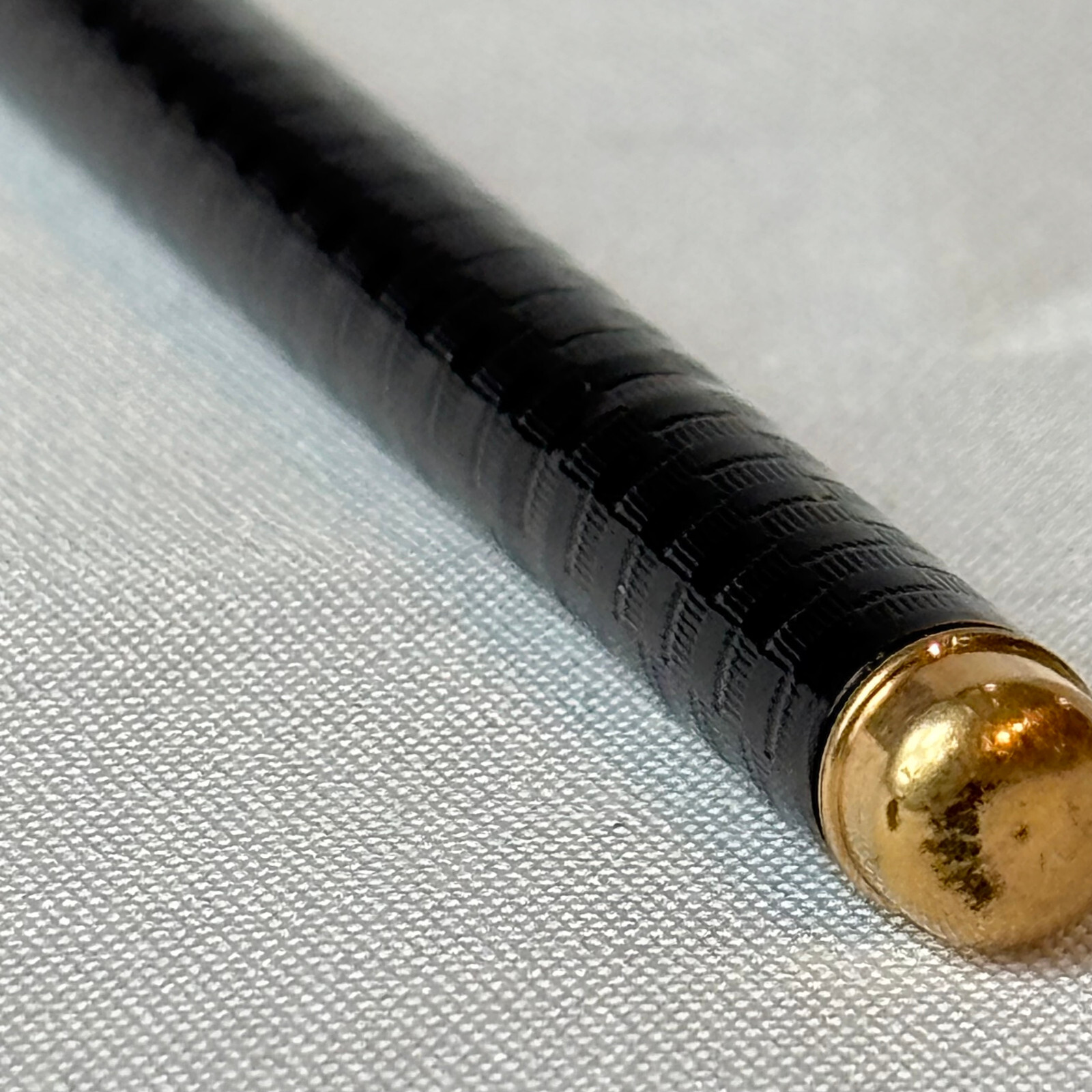 Vtg Mechanical Pencil Gold Filled Embossed Design Leather Wrapped
